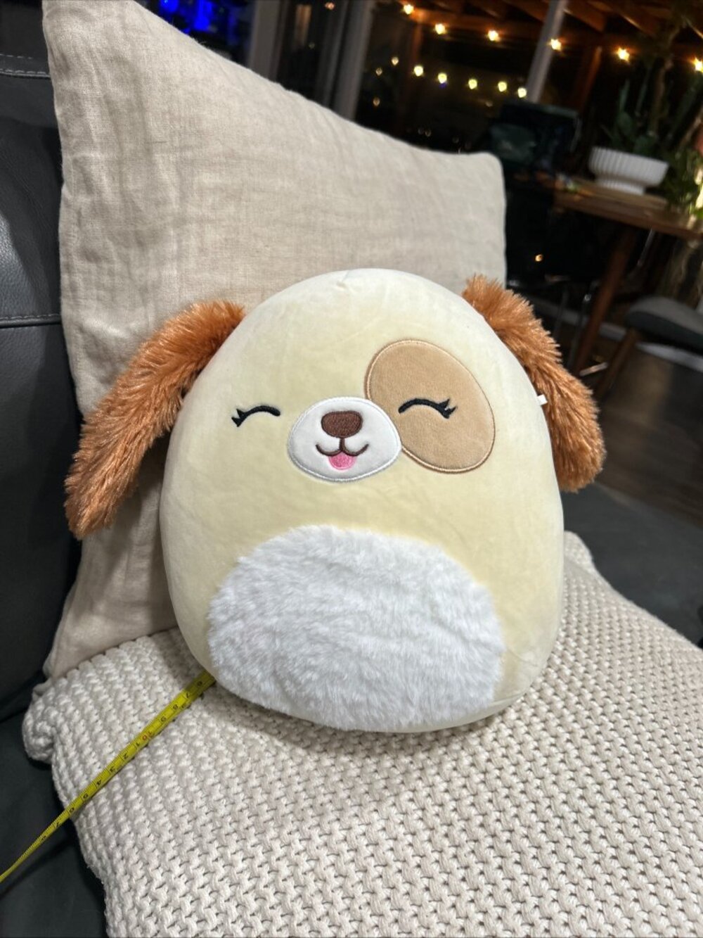 Squishmallows Medium Harris the Dog Plush Toy Beige Brown White Washable 2021